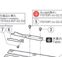 FABRIC GUIDE SCREW