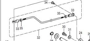 THREAD TRIMMER ROD ASSY.H