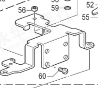 THREAD TRIMMER SOLENOID BASE